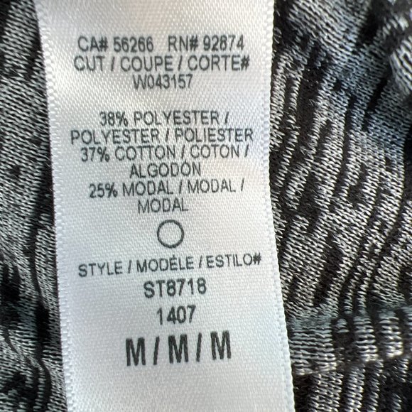 Splendid Sweater Gray/Black Medium Long Sleeve V-Neck Side Zip Polyester Blend - Picture 7 of 8